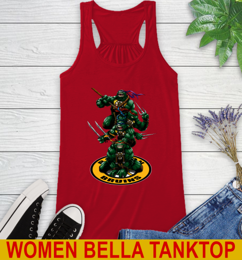 NHL Hockey Boston Bruins Teenage Mutant Ninja Turtles Shirt Racerback Tank 6