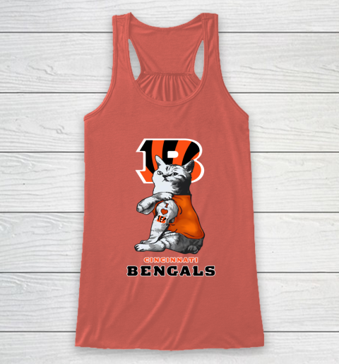 NFL Football My Cat Loves Cincinnati Bengals Racerback Tank 3