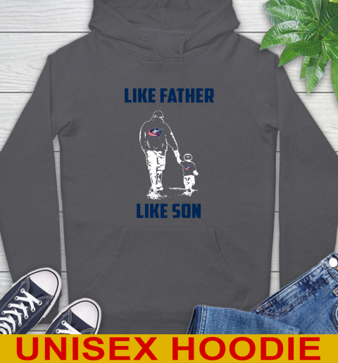 Columbus Blue Jackets NHL Hockey Like Father Like Son Sports Hoodie 7