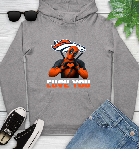 NHL Denver Broncos Deadpool Love You Fuck You Football Sports Youth Hoodie 6