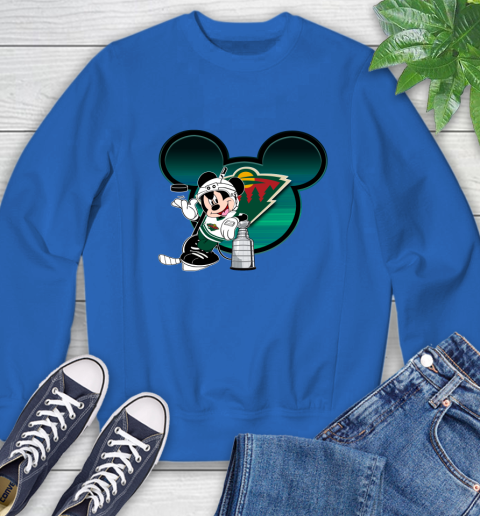 NHL Minnesota Wild Stanley Cup Mickey Mouse Disney Hockey T Shirt Sweatshirt 8