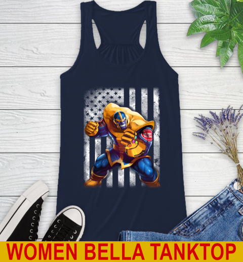 NBA Basketball Detroit Pistons Thanos Marvel American Flag Shirt Racerback Tank 9