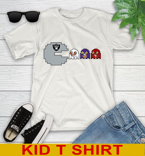 Oakland Raiders NFL Football Pac Man Champion Youth T-Shirt