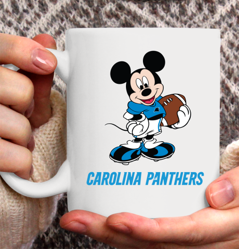 NFL Football Carolina Panthers Cheerful Mickey Mouse Shirt Ceramic Mug 11oz 2