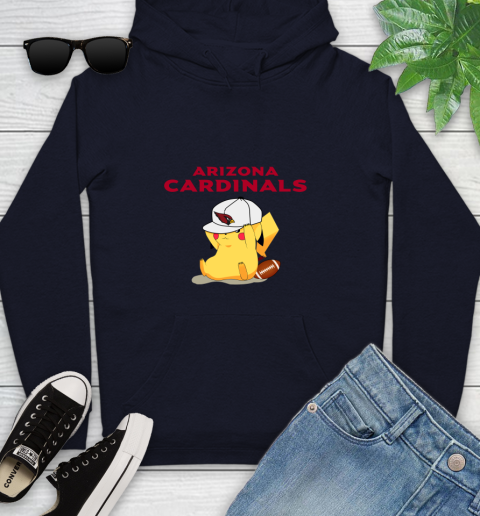 NFL Pikachu Football Sports Arizona Cardinals Youth Hoodie 4