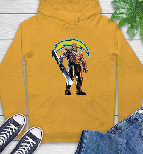 NFL Thanos Gauntlet Avengers Endgame Football San Diego Chargers Hoodie 3