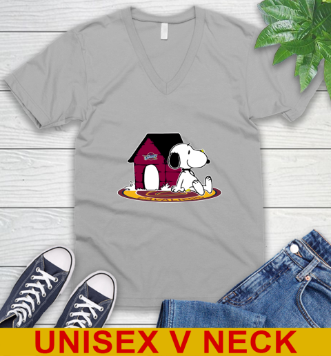 NBA Basketball Cleveland Cavaliers Snoopy The Peanuts Movie Shirt V-Neck T-Shirt 4