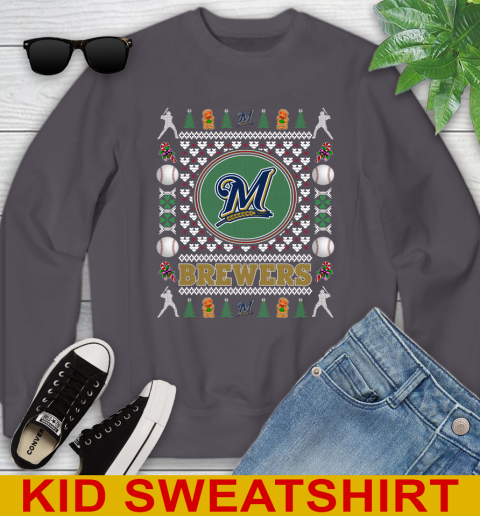 Milwaukee Brewers Merry Christmas MLB Baseball Loyal Fan Youth Sweatshirt 6 Milwaukee Brewers Merry Christmas MLB Baseball Loyal Fan Youth Sweatshirt - Image 6