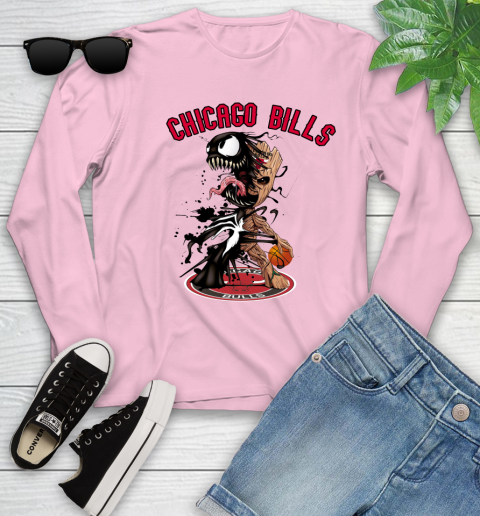 NBA Chicago Bulls Basketball Venom Groot Guardians Of The Galaxy Youth Long Sleeve 10