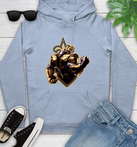 NFL Thanos Avengers Endgame Football Sports New Orleans Saints Youth Hoodie 10