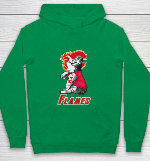 NHL My Cat Loves Calgary Flames Hockey Youth Hoodie 4