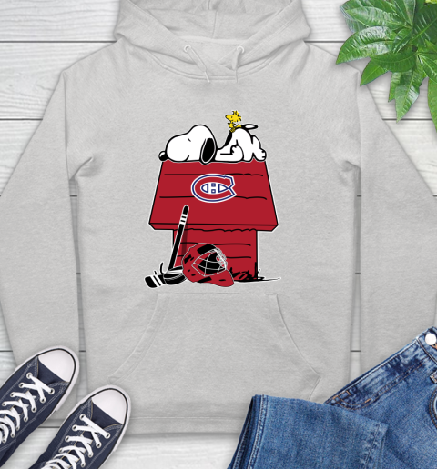 Montreal Canadiens NHL Hockey Snoopy Woodstock The Peanuts Movie Hoodie