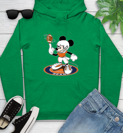 NFL Football Chicago Bears Cheerful Mickey Disney Shirt Youth Hoodie 7