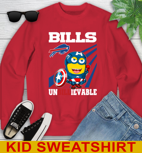 NFL Football Buffalo Bills Captain America Marvel Avengers Minion Shirt Youth Sweatshirt 7