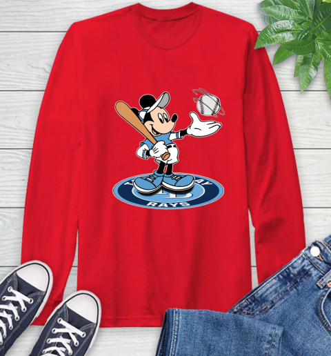 MLB Baseball Tampa Bay Rays Cheerful Mickey Disney Shirt Long Sleeve T-Shirt 11