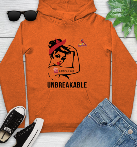 MLB St.Louis Cardinals Girl Unbreakable Baseball Sports Youth Hoodie 3