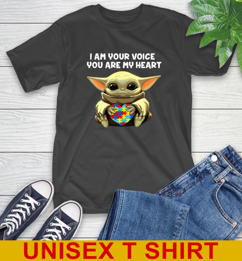 I Am Your Voice You Are My Heart Baby Yoda Autism Awareness Shirt