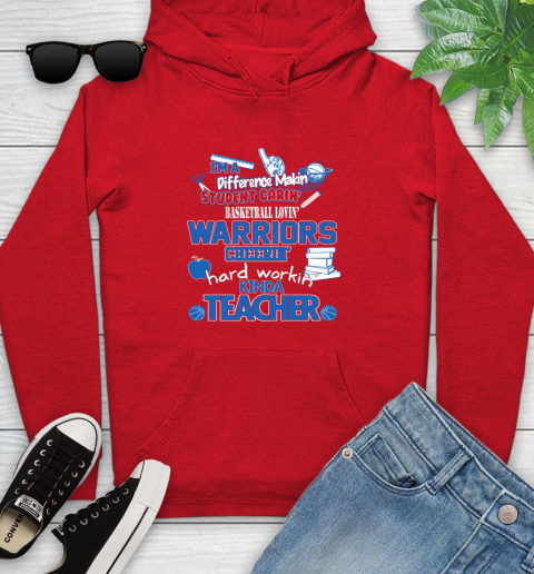 Golden State Warriors NBA I'm A Difference Making Student Caring Basketball Loving Kinda Teacher Youth Hoodie 12