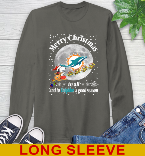 Miami Dolphins Merry Christmas To All And To Dolphins A Good Season NFL Football Sports Long Sleeve T-Shirt 10