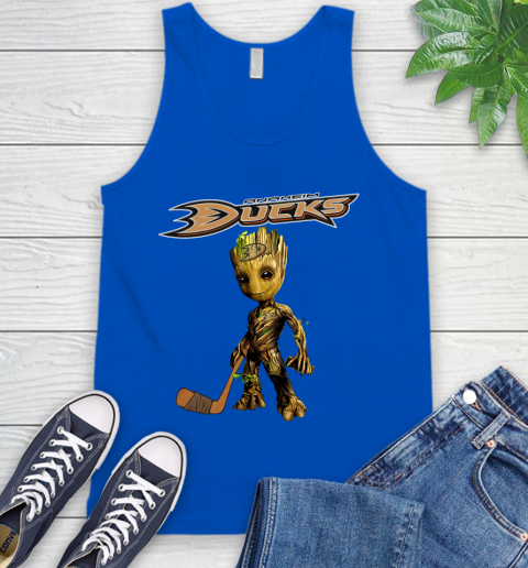 Anaheim Ducks NHL Hockey Groot Marvel Guardians Of The Galaxy Tank Top 5