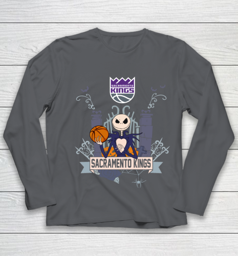 NBA Sacramento Kings Basketball Jack Skellington Halloween Youth Long Sleeve 6