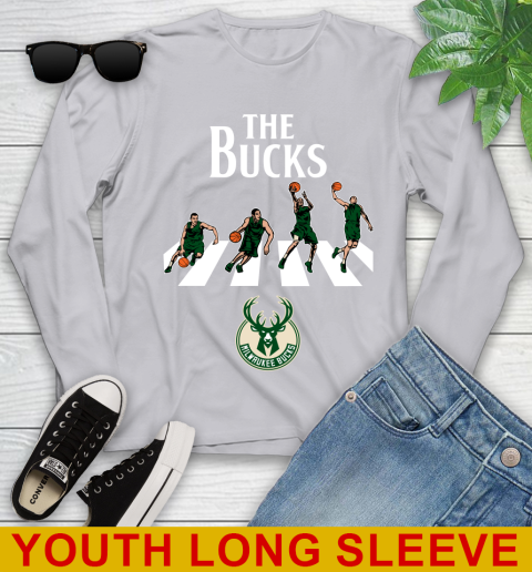 NBA Basketball Milwaukee Bucks The Beatles Rock Band Shirt Youth Long Sleeve 5