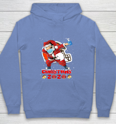 Cleveland Browns Funny Santa Claus Dabbing Christmas 2020 NFL Youth Hoodie 8