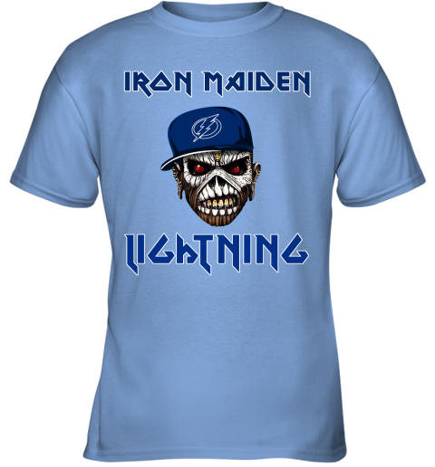 NHL Tampa Bay Lightning Iron Maiden Rock Band Music Hockey Sports 2YlVV67CqY5 youth t shirt 26 95 151514 front carolina blue
