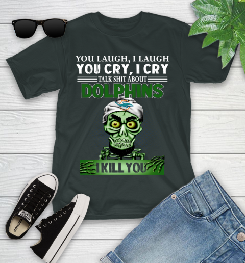 NFL Talk Shit About Miami Dolphins I Kill You Achmed The Dead Terrorist Jeffrey Dunham Football Youth T-Shirt 6