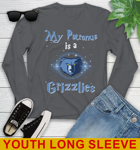 NBA Basketball Harry Potter My Patronus Is A Memphis Grizzlies Youth Long Sleeve 9