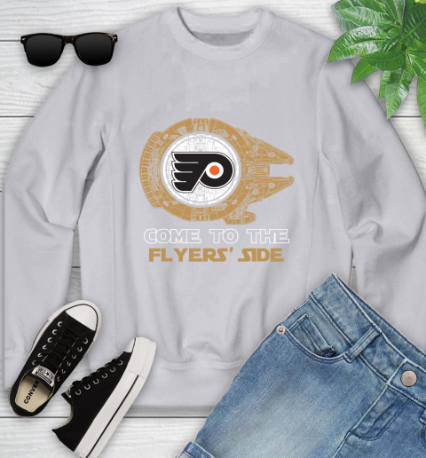 NHL Come To The Philadelphia Flyers Wars Hockey Sports Youth Sweatshirt 3