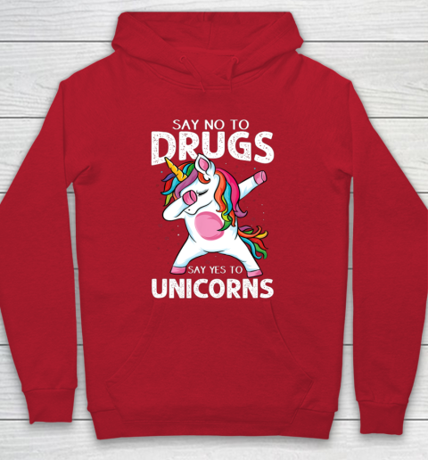 Say No To Drugs Say Yes To Unicorn Anti drug Red Ribbon Week Hoodie 7