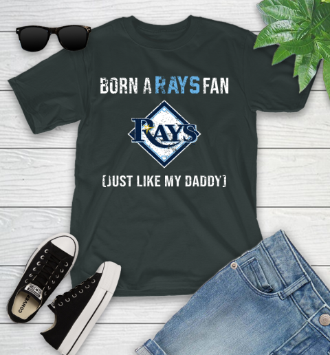 MLB Baseball Tampa Bay Rays Loyal Fan Just Like My Daddy Shirt Youth T-Shirt 5