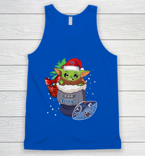 Tennessee Titans Christmas Baby Yoda Star Wars Funny Happy NFL Tank Top 5