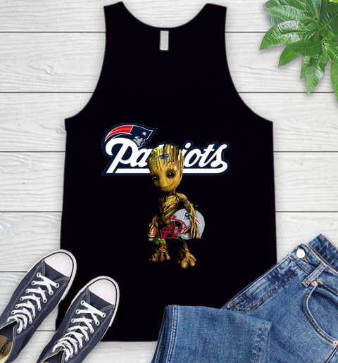 New England Patriots NFL Football Groot Marvel Guardians Of The Galaxy Tank Top 2