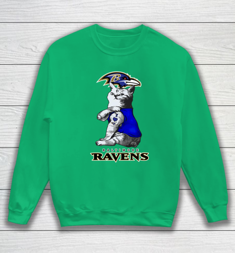 NFL Football My Cat Loves Baltimore Ravens Sweatshirt 5