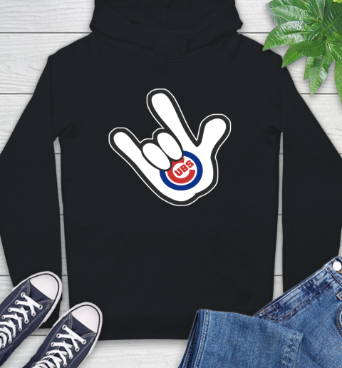 Chicago Cubs MLB Baseball Mickey Rock Hand Disney Hoodie 2