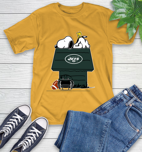 New York Jets NFL Football Snoopy Woodstock The Peanuts Movie T-Shirt 3