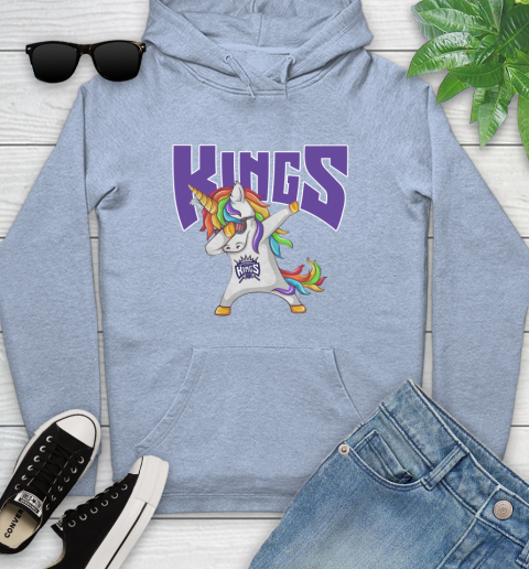 Sacramento Kings NBA Basketball Funny Unicorn Dabbing Sports Youth Hoodie 10