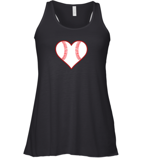 Baseball Player, Coach or Fan Heart Shaped Baseball Graphic Racerback Tank