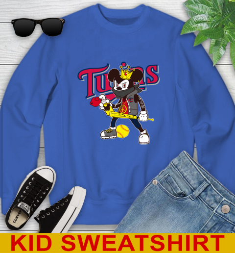Minnesota Twins MLB Baseball Mickey Peace Sign Sports Youth Sweatshirt 7