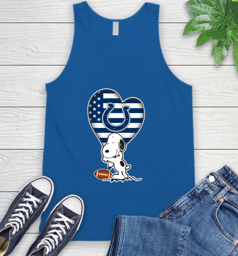 Indianapolis Colts NFL Football The Peanuts Movie Adorable Snoopy Tank Top 5