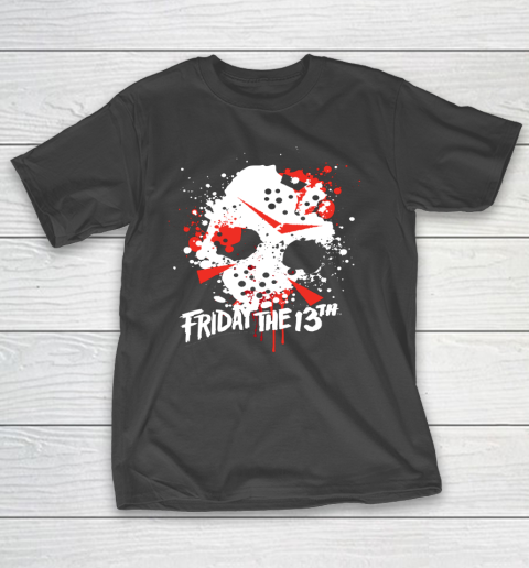 Friday The 13th Jason Blood Splatter Mask Halloween T-Shirt