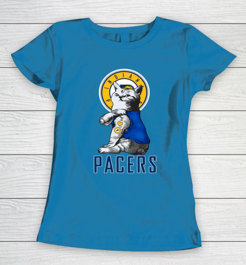 NBA Basketball My Cat Loves Indiana Pacers Women's T-Shirt 6
