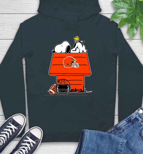 Cleveland Browns NFL Football Snoopy Woodstock The Peanuts Movie Hoodie 7
