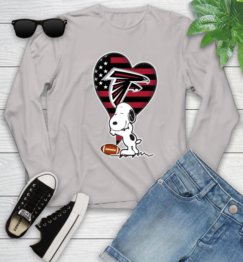 Atlanta Falcons NFL Football The Peanuts Movie Adorable Snoopy Youth Long Sleeve 12