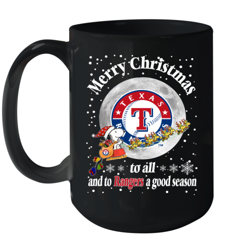 Texas Rangers Merry Christmas To All And To Rangers A Good Season MLB Baseball Sports Ceramic Mug 15oz