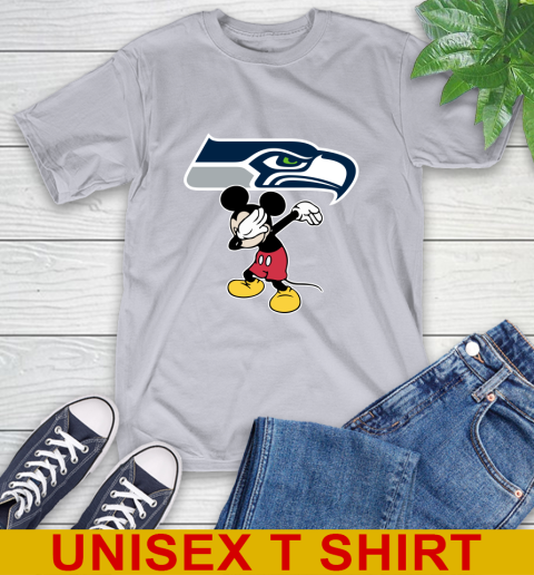 Seattle Seahawks NFL Football Dabbing Mickey Disney Sports T-Shirt 6