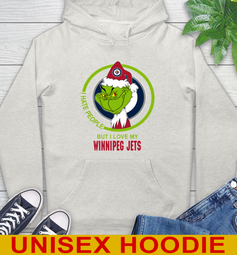 Winnipeg Jets NHL Christmas Grinch I Hate People But I Love My Favorite Hockey Team Hoodie 12