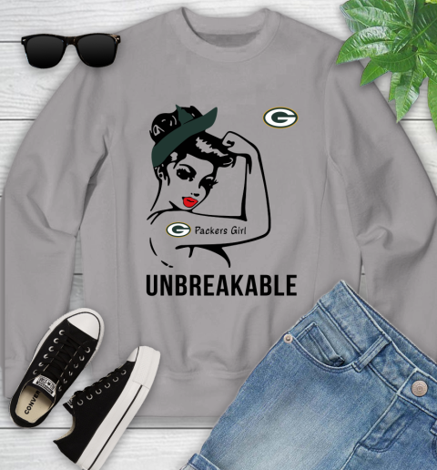 NFL Green Bay Packers Girl Unbreakable Football Sports Youth Sweatshirt 2